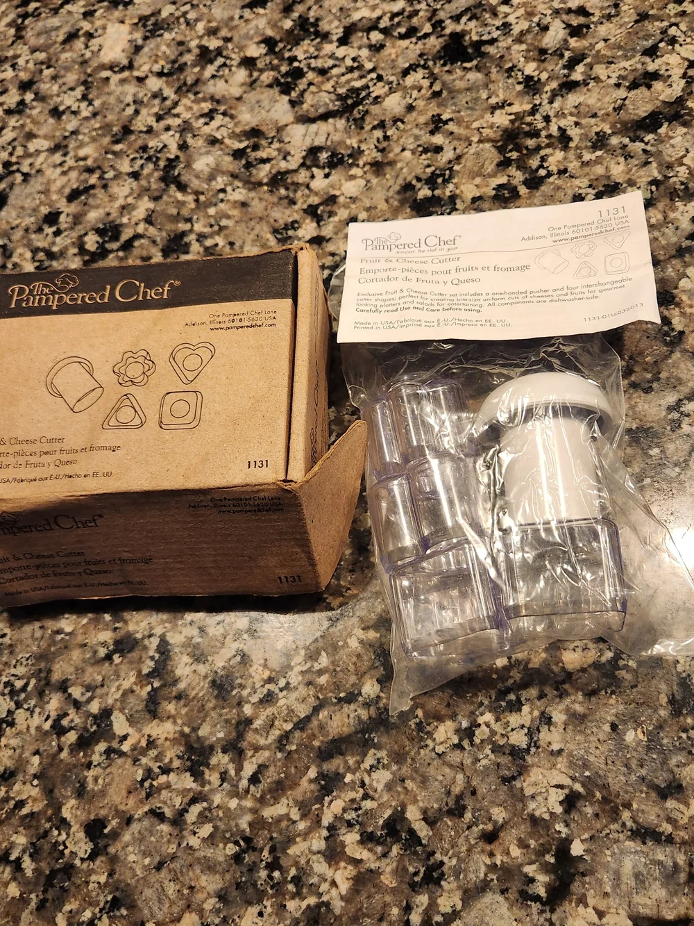 Pampered Chef Fruit & Cheese Cutter #1131 In Original Box With Use / Care Card